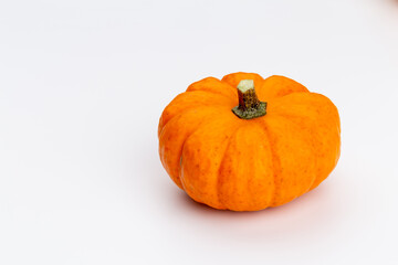 Creative Top view flat lay pumkin composition.