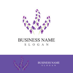 Fototapeta premium Fresh lavender flower logo vector