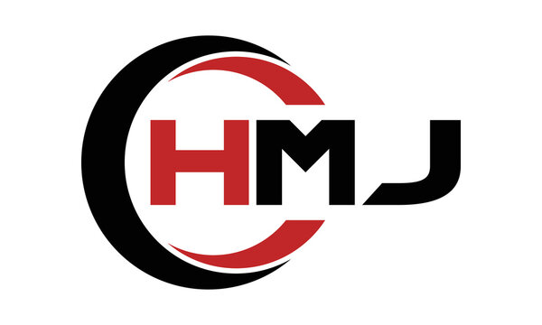 HMJ three letter swoosh logo design vector template | monogram logo | abstract logo | wordmark logo | letter mark logo | business logo | brand logo | flat logo | minimalist logo | text | word | symbol