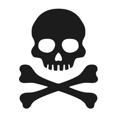 Skull and crossbones. Vector. Cartoon