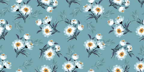 Floral seamless pattern. Vector design for paper, cover, fabric, interior decor and other