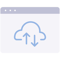 website cloud data icon