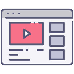 website video streaming icon