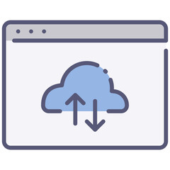 website cloud data icon