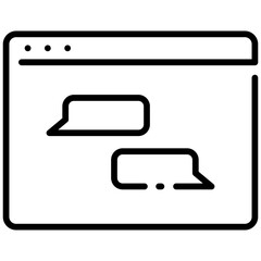 website social media chat icon