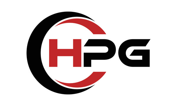 HPG three letter swoosh logo design vector template | monogram logo | abstract logo | wordmark logo | letter mark logo | business logo | brand logo | flat logo | minimalist logo | text | word | symbol