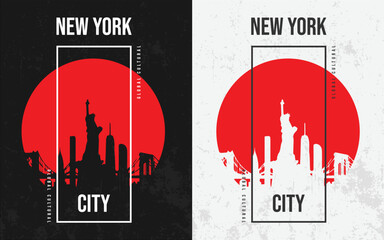 New York city global cultural t shirt design vector template