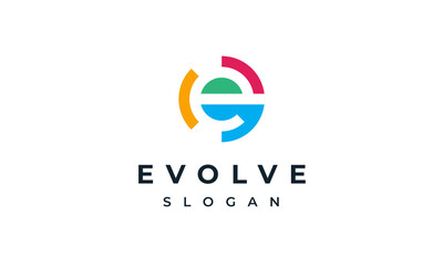 Evolve Letter E Logo Design