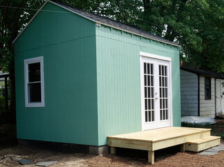 Newly built backyard building.