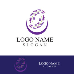 Fresh lavender flower logo vector