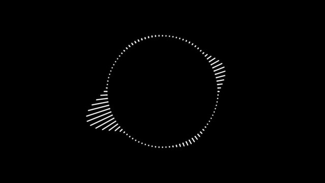White Circle Audio music waves Frame. Music waves oscillate. Digital Sound wave or frequency Frame. Abstract circle sound wave. 