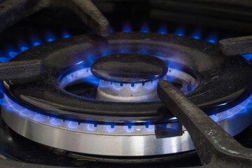 A large natural gas burner spoiling gas.