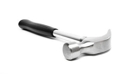 Hammer with nail puller isolated on white background