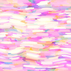 Wavy summer broken wavy stripe seamless background. Ombre color blend for beach swimwear, trendy fashion print. Streaks wave digital watercolor effect. High resolution repeat pattern material.