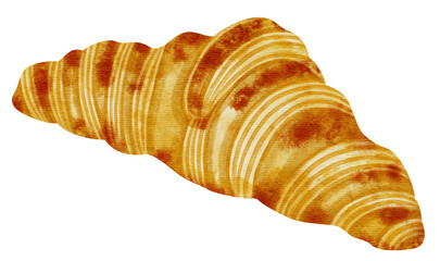 croissant watercolor illustration