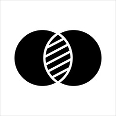 Venn diagram icon. Venn diagram linear symbol design from Analytics collection. vector illustration on white background.