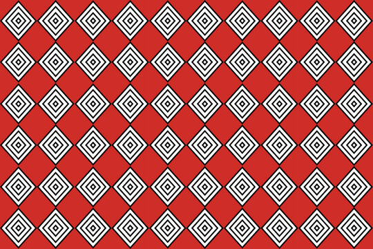 seamless pattern with red and white hearts