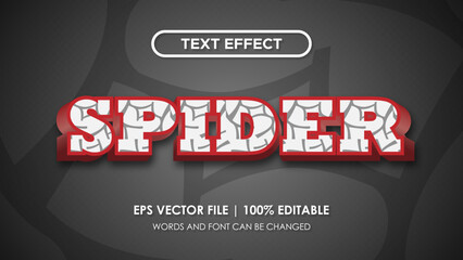 Spider pattern Editable Text Effect