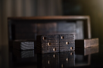 Wooden Domino Game Blocks
