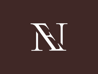 EN or NE logo with classic modern style for personal brand, wedding monogram, etc.