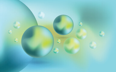 Colorful Gradient Blurred Sphere Shape Abstract Background, Floating Multicolored Geometric Shape, Fun and Vivid Modern Style