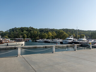 Istinye, Sariyer district, Istanbul Turkey. 28 August 2022. İstinye houses and marina. 