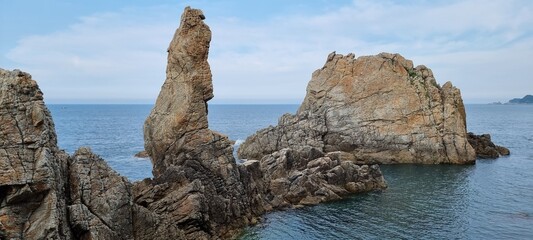 A rocky island in the East Sea of ​​Korea