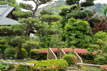 初夏、岐阜公園での日本庭園が美しい
