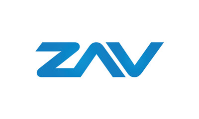 initial letters ZAV linked creative modern monogram lettermark logo design, connected letters typography logo icon vector illustration