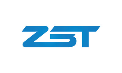 initial letters ZBT linked creative modern monogram lettermark logo design, connected letters typography logo icon vector illustration