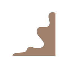 hand drawn freeform corner object minimalist style design
