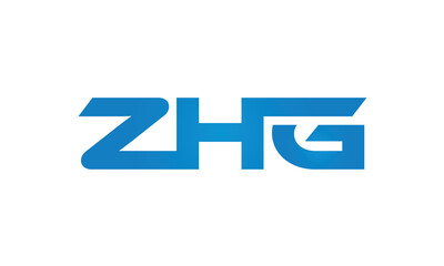 initial letters ZHG linked creative modern monogram lettermark logo design, connected letters typography logo icon vector illustration