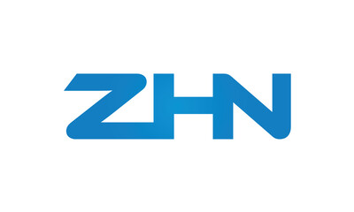 initial letters ZHN linked creative modern monogram lettermark logo design, connected letters typography logo icon vector illustration