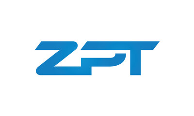 initial letters ZPT linked creative modern monogram lettermark logo design, connected letters typography logo icon vector illustration