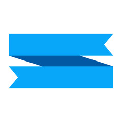 Obraz premium blue Ribbon banner.