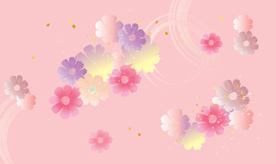 優しい花　花の背景イラスト