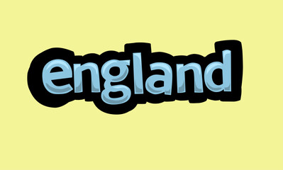 ENGLAND writing vector design on a yellow background