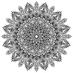 Mandala Shapes Easy For Coloring Vector mandala flower oriental flower pattern illustration