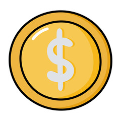 Coin money icon.