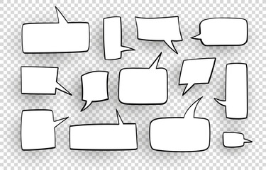 Set of speech bubbles.