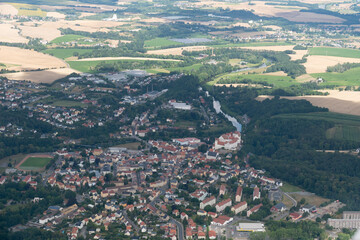 Obraz premium View over the city of Colditz in Germany