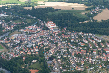 View over the city of Colditz in Germany