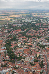 Fototapeta na wymiar City of Erfurt in Germany seen from above