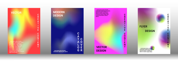 Artistic covers design. Creative fluid colors backgrounds. Set of abstract covers