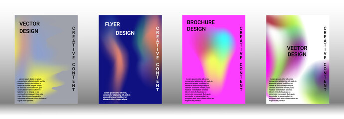 Artistic covers design. Creative fluid colors backgrounds. Set of abstract covers