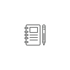 Notebook line icon. vector illustration eps 10
