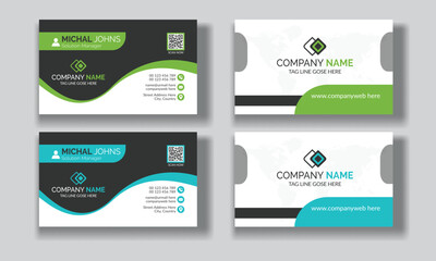 Corporate modern creative professional business card design template