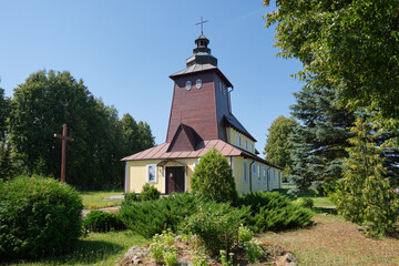 Old ancient Church of the Guardianship of the Mother of God in Dailidki, Ostrovets district, Grodno region, Belarus.