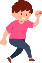 child expression flat design illustration. cute kid cartoon character