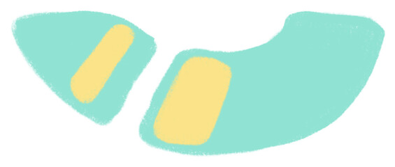 Freeform abstract shape freeform line minimal colorful decorative background element doodle